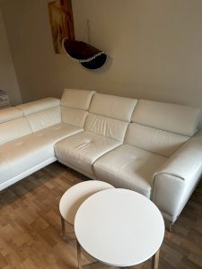 L - leather sofa
